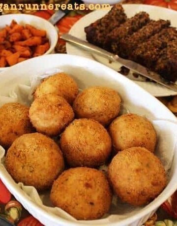 Vegan stuffed Italian rice balls recipe