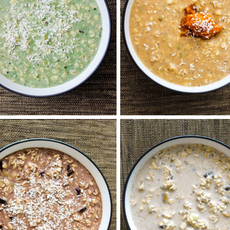 Easy Vegan Overnight Oats, Served 4 Ways