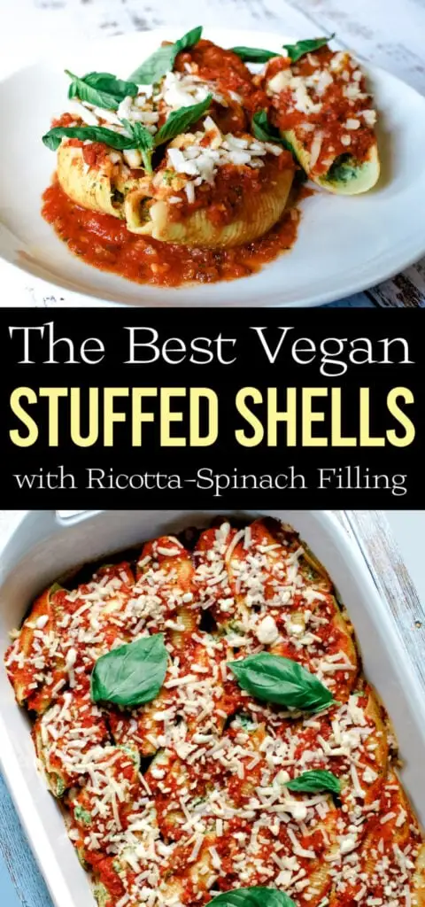 The best vegan stuffed shells vegan ricotta spinach filling