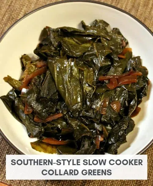 Slow cooker vegan collard greens
