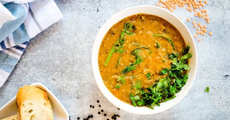 Instant Pot Lentil Spinach Soup