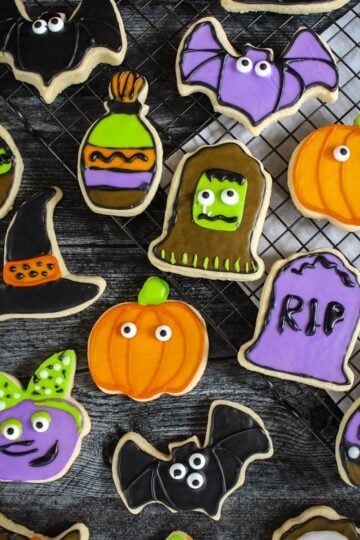 Vegan Halloween Cut Out Cookies (Dairy Free + Egg Free)