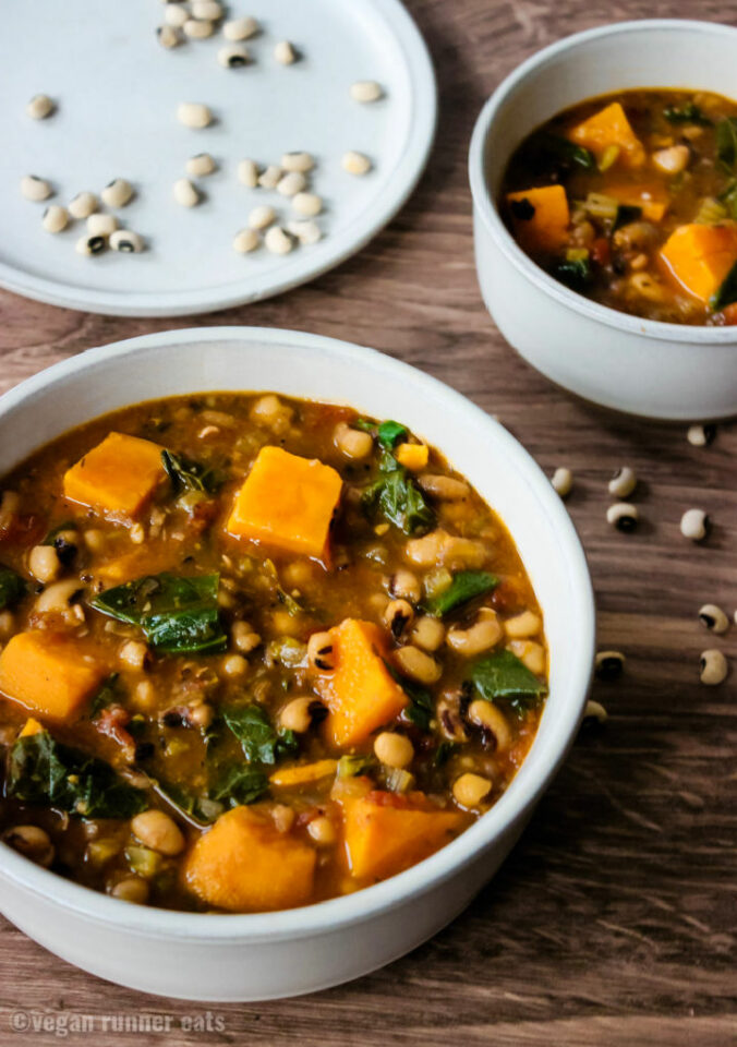 Instant Pot Black Eyed Peas and Collard Greens Soup (Vegan)