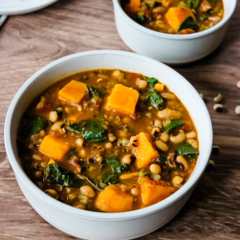 Instant Pot Black Eyed Peas and Collard Greens Soup (Vegan)