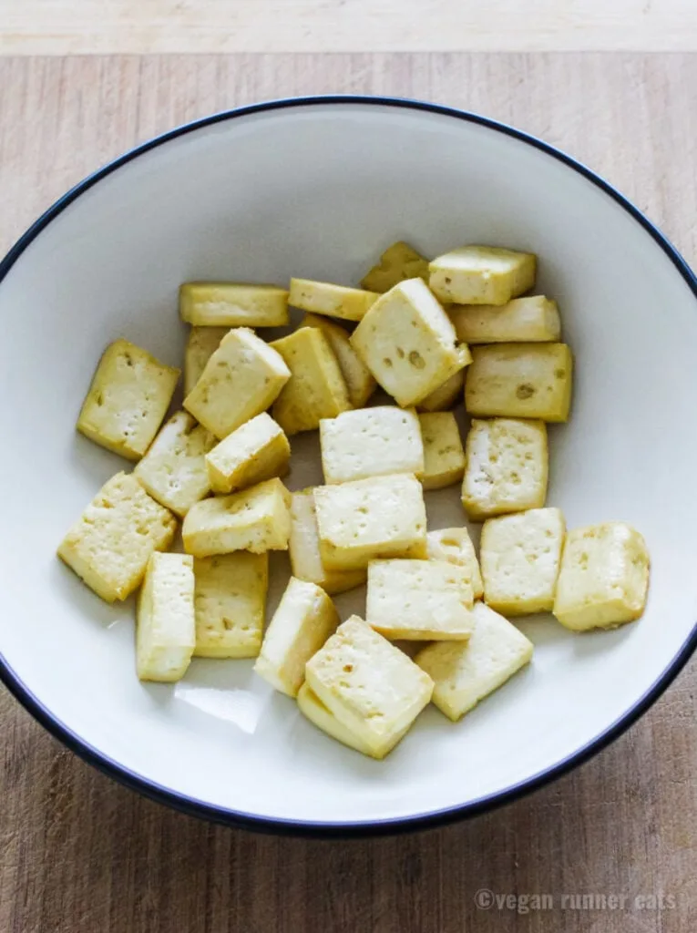 Oil free baked tofu vegan recipe