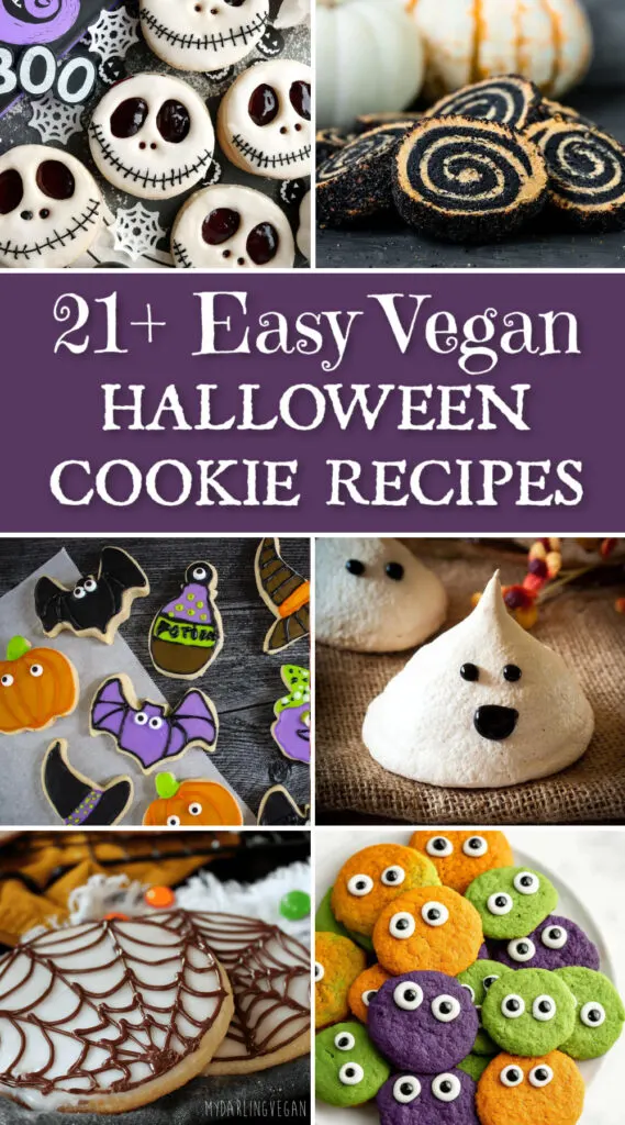 A collection of 21 easy vegan Halloween cookie recipes